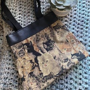 Vintage Tapestry Cat Bag